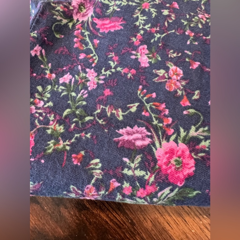 Laura Ashley Vintage Pants Women’s S Wool Blend Floral High Rise Granny Cottage - Picture 8 of 16
